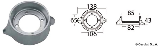 Anodo VOLVO SeaDrive  mm 105