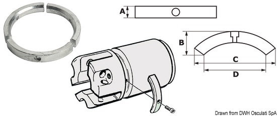 Kit anodi alluminio Volvo SailDrive 3 p.