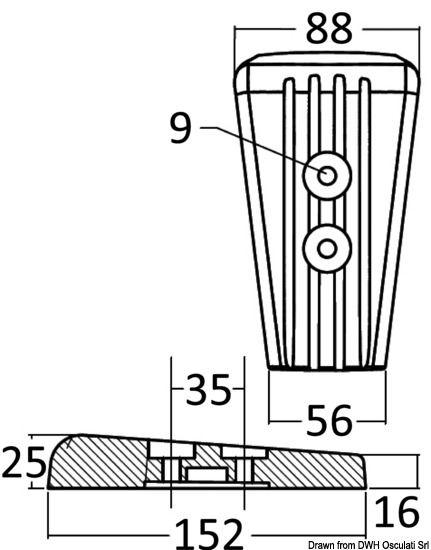 Anodo alluminio Volvo DPR-DPH