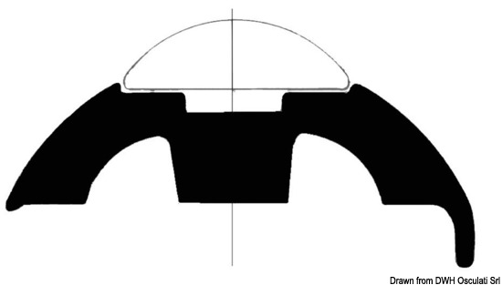 Base per profili PVC bianco 50 mm