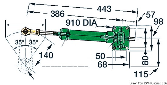 Timoneria idraulica MT 52 singola Vetus