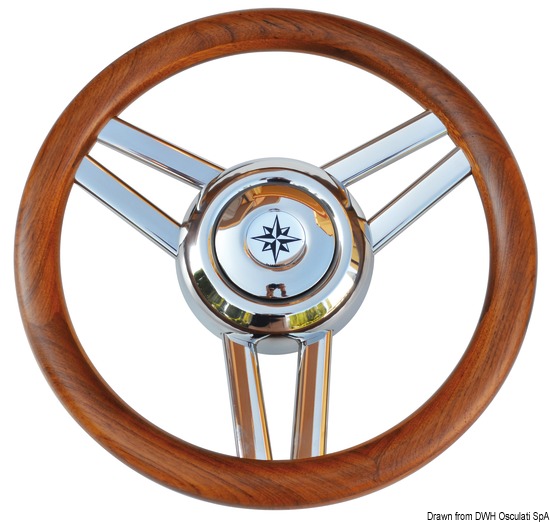 Volante Magnifico 3 razze  mm 350 teak