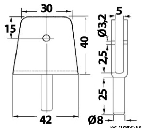 Forcella + boccola per teloni