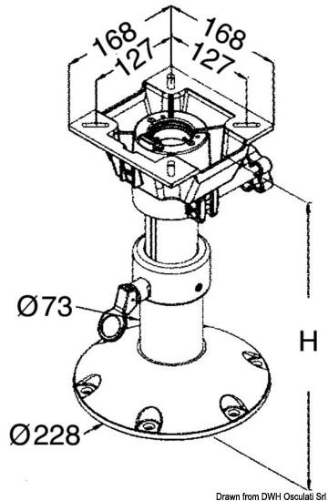 Supporto sedile girevole 457 mm