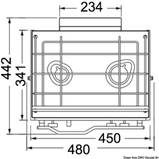 Cucina Compact 2 fuochi + forno