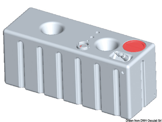 Serbatoio rigido orizzontale acqua potabile 343 l