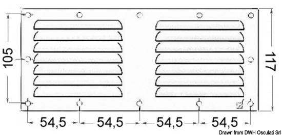 Griglia areazione 128 x 232 mm + antizanzare