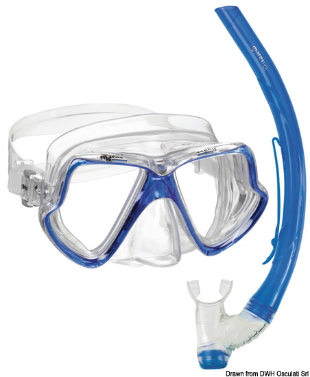 Set maschera e boccaglio PVC adulto