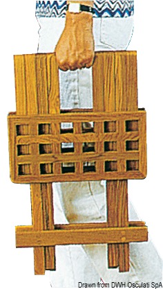 Sgabello teak  30x30x45 cm