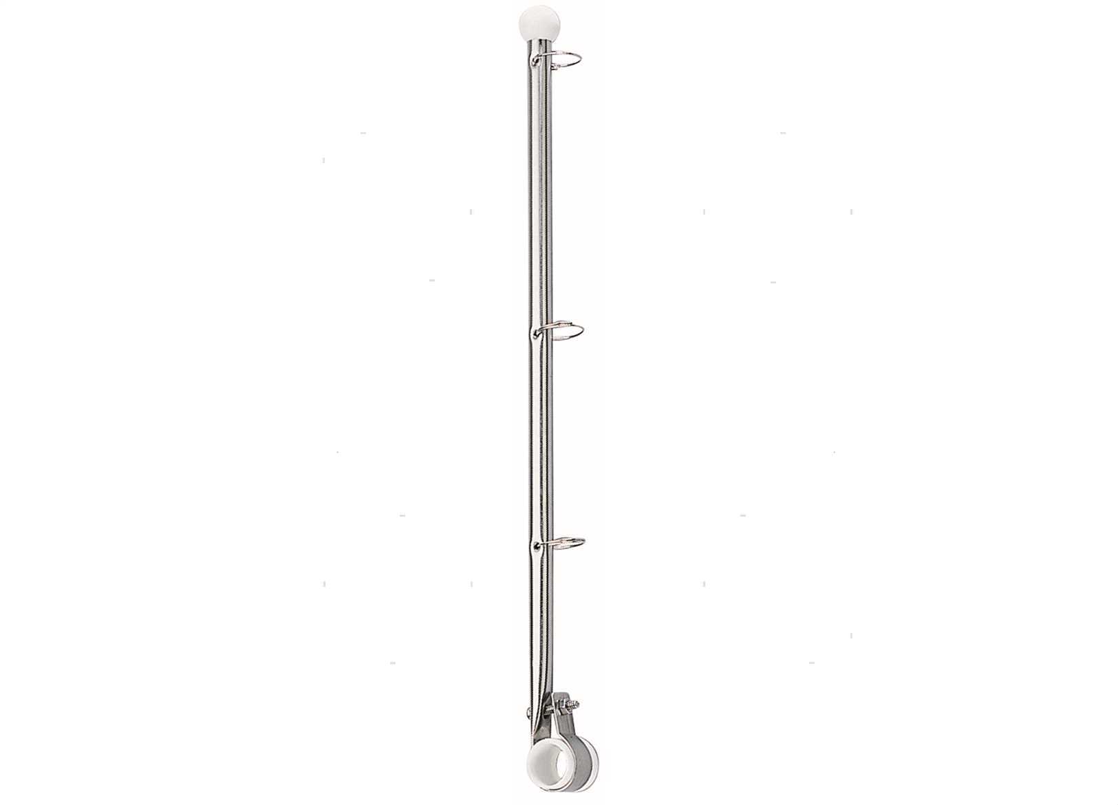 ASTA BANDIERA CLAMP 380MM INOX