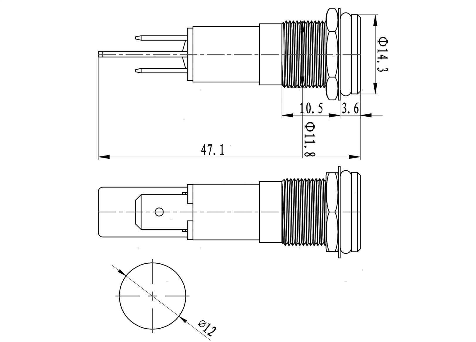 SPIA LED 12MM VERDE (2)