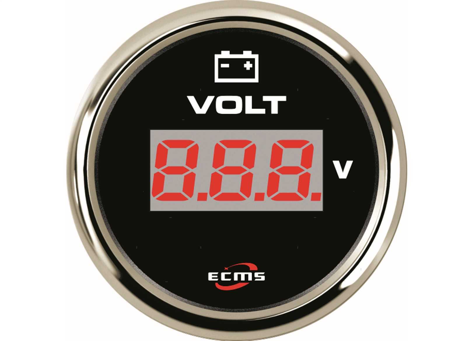 VOLTMETRO 8-32V BLACK CHROME (8)