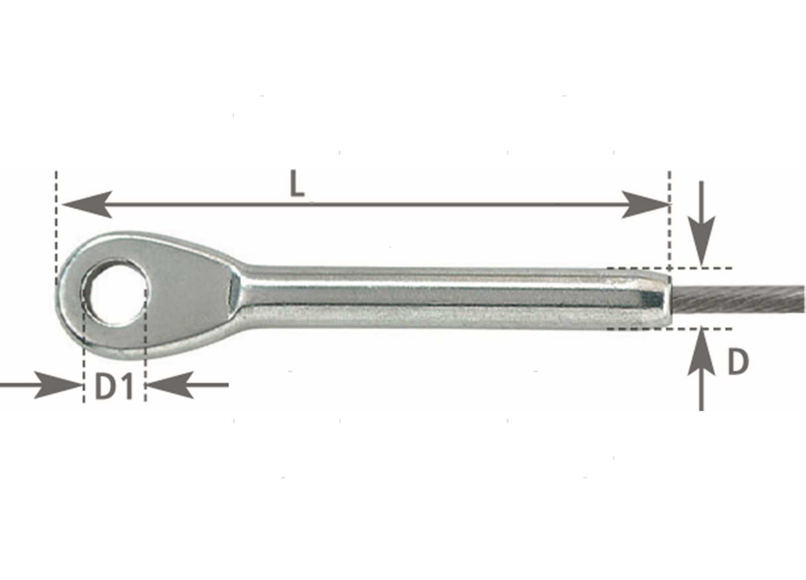 TERMINALE A PRESSARE OCCHIO D4MM