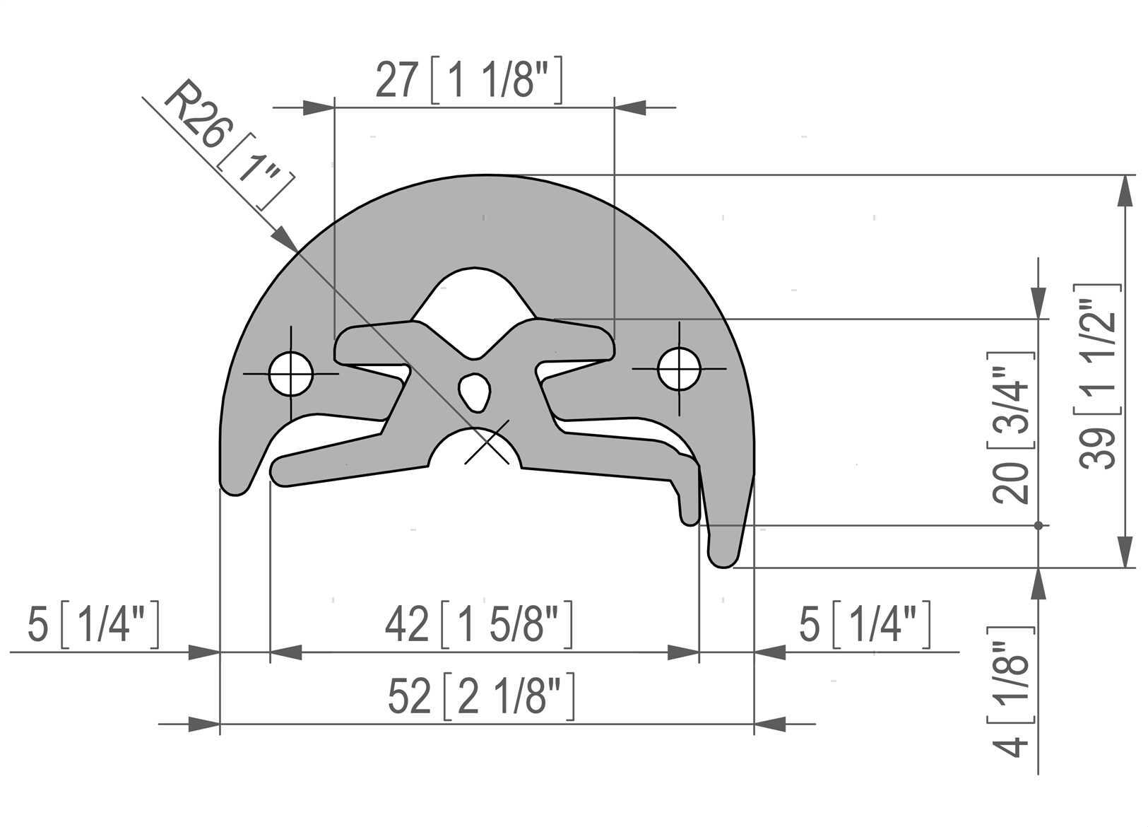 TERMINALE PROFILI RADIAL 52/65 NERO (11)