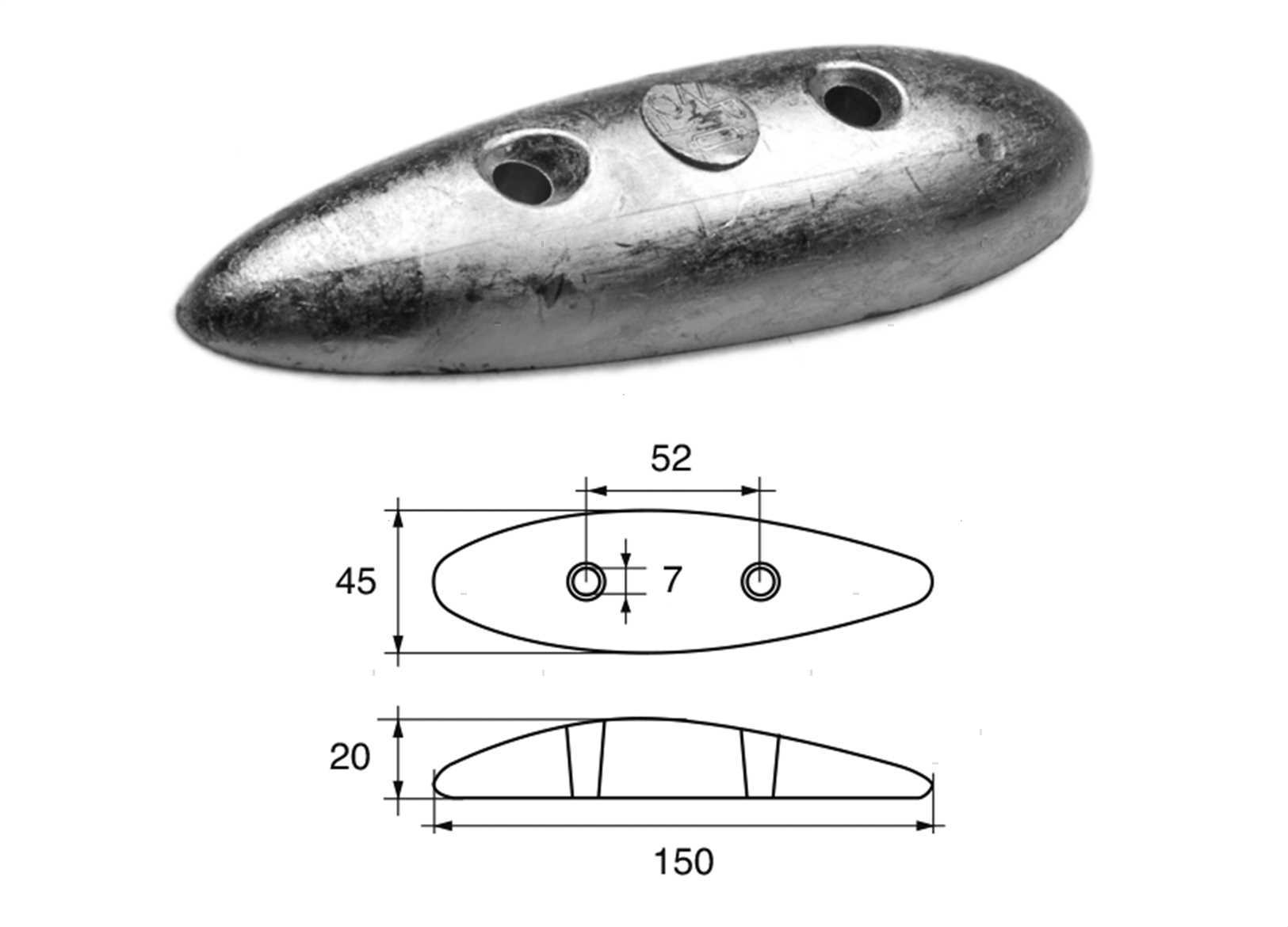 ANODO OVAL LONG L140MM ZN (2)