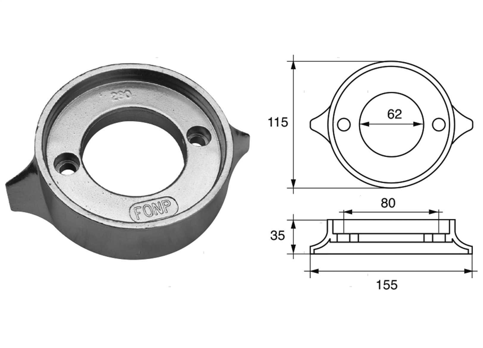 ANODO COLLARE VOLVO 280/290 ZN (2)