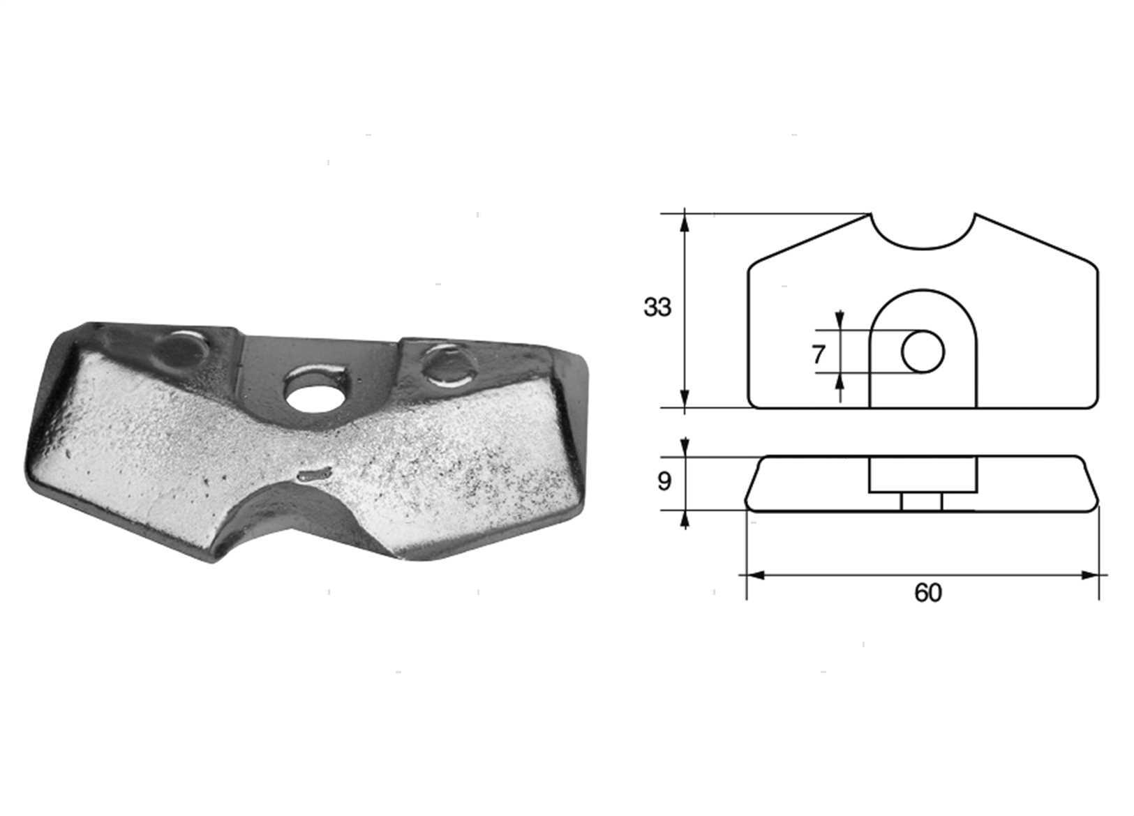 ANODO PLACCA PIEDE YAMAHA F4A ZN (2)