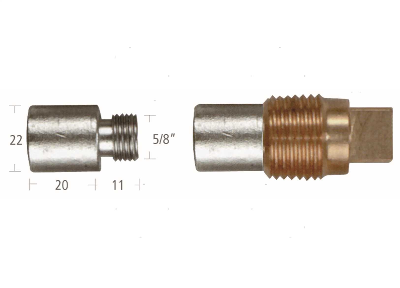 ANODO BARROTTO CATERPILLAR 22X20MM ZN