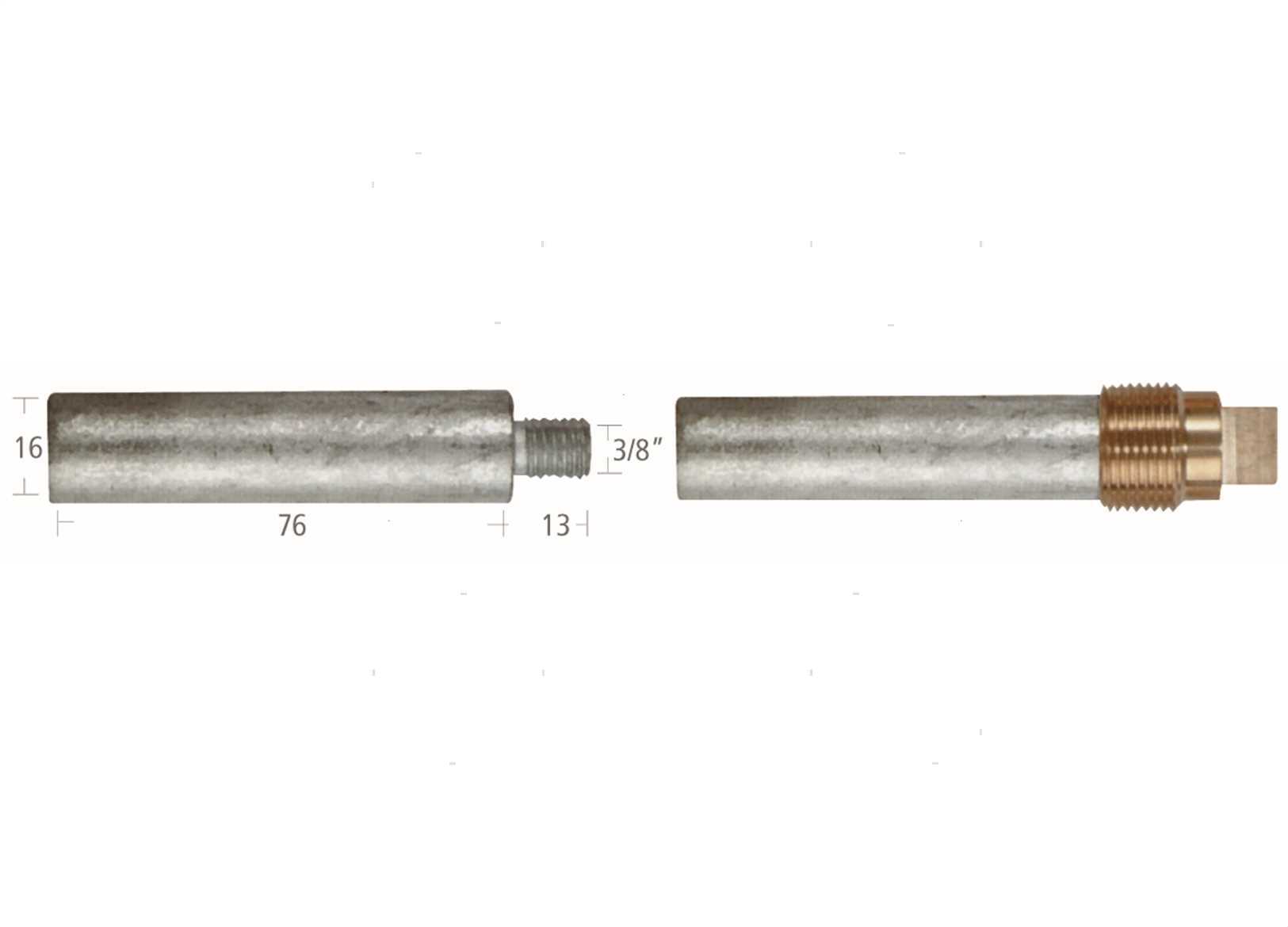 ANODO BARROTTO CATERPILLAR 16X76MM ZN