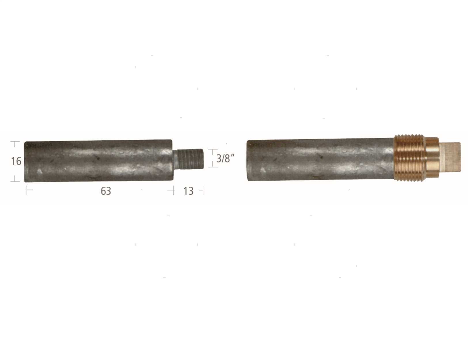 ANODO BARROTTO CATERPILLAR 16X63MM ZN