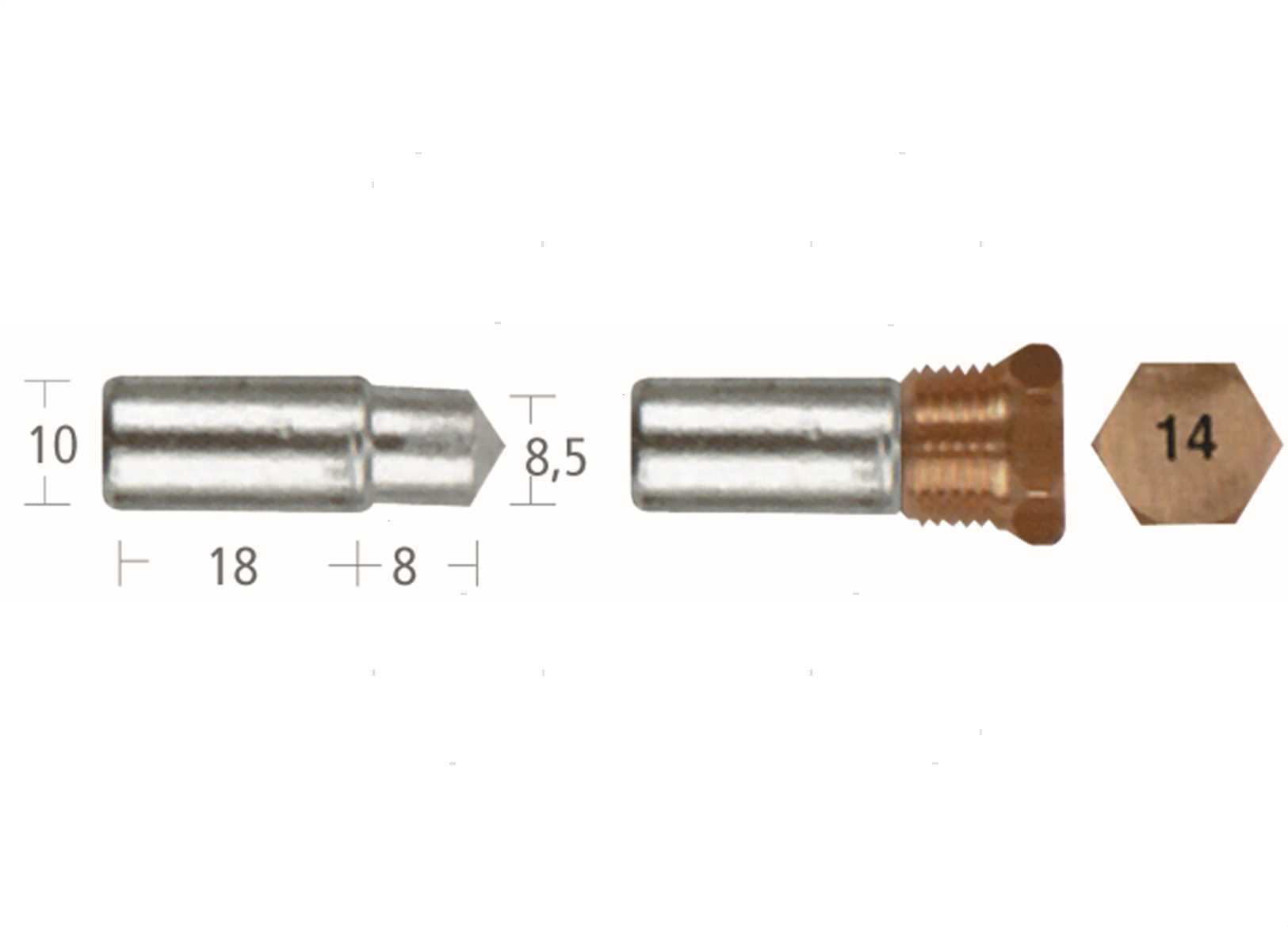 ANODO BARROTTO FORD 10X18MM ZN