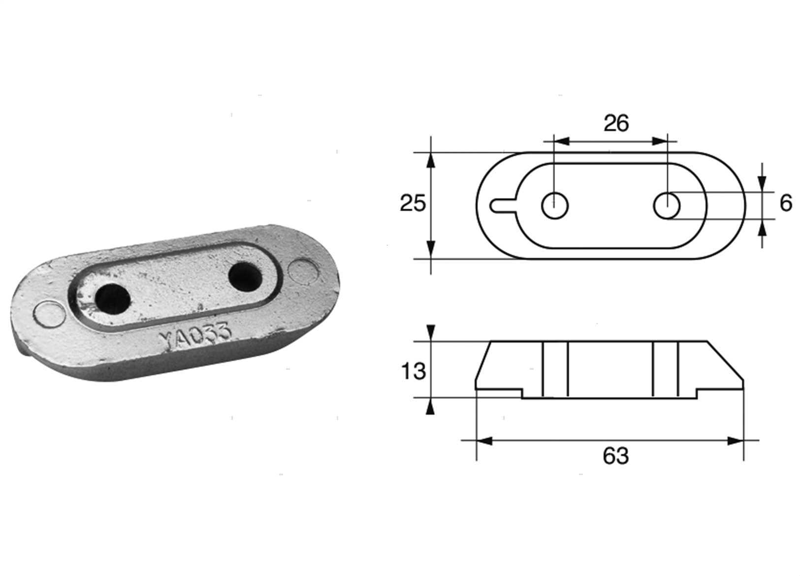 ANODO PIASTRINA YAMAHA FT8 ZN (2)