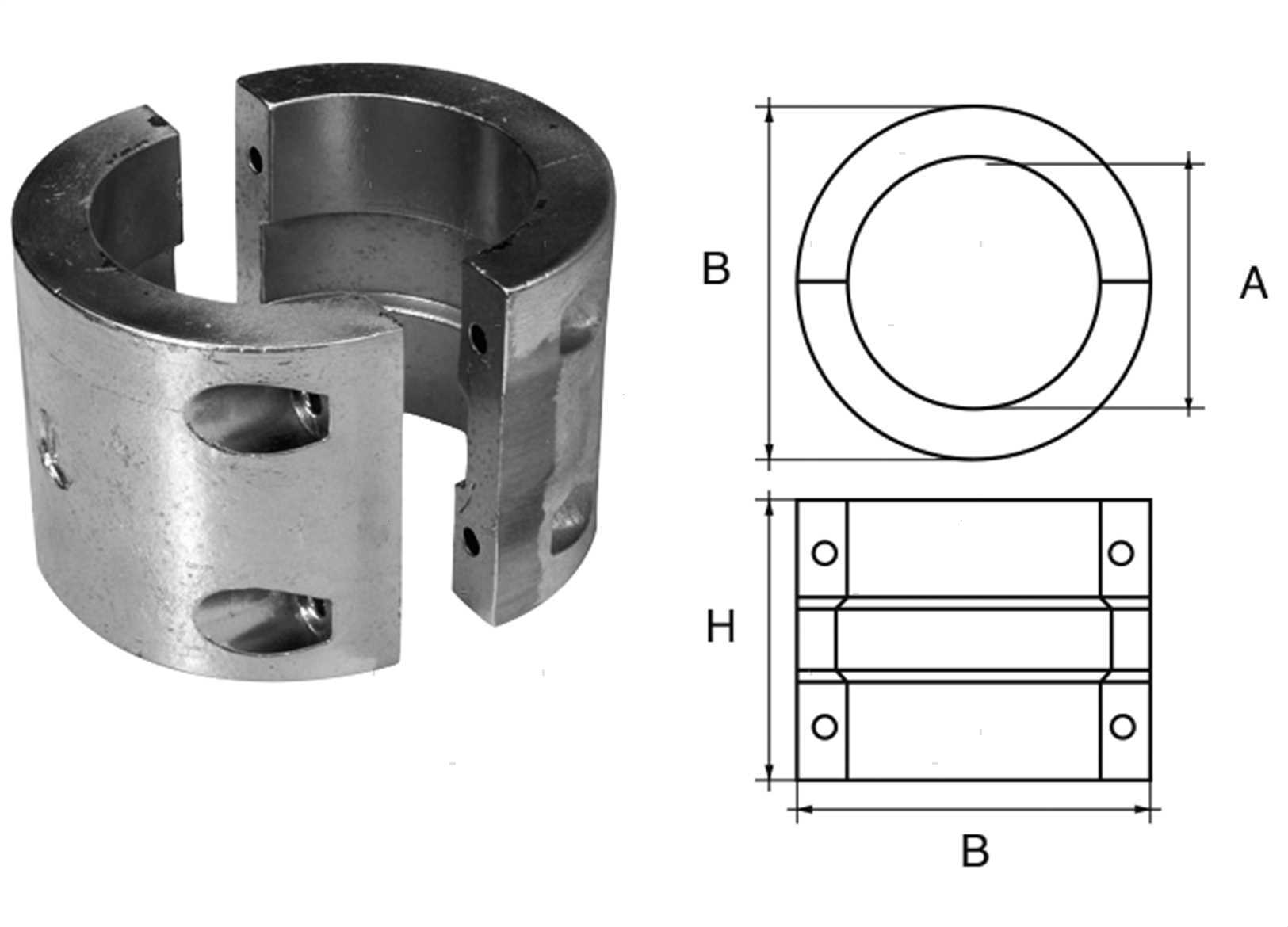 ANODO COLLARE LARGE D75MM ZN (2)