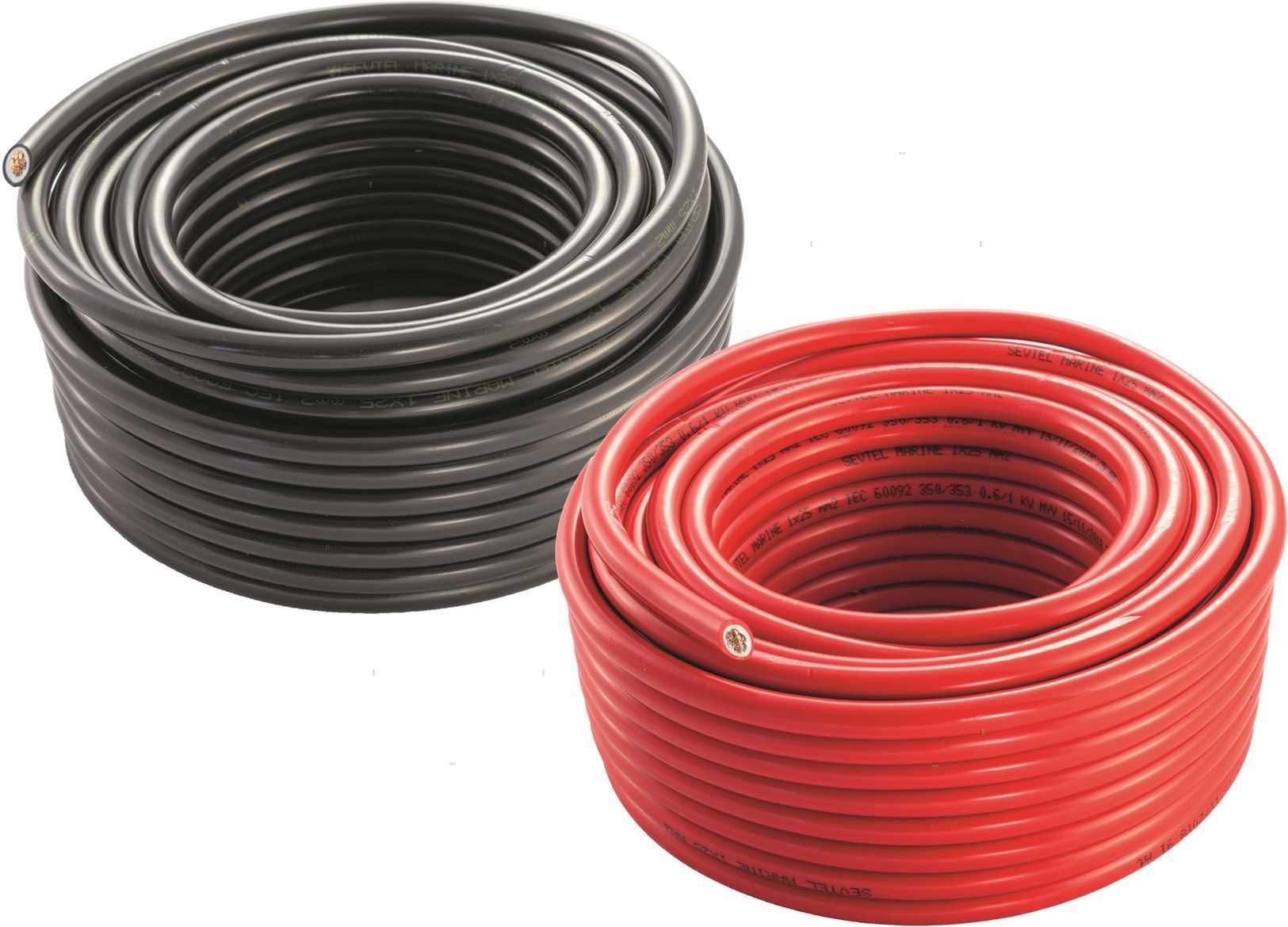 CAVO BATTERIA RINA 1X35-50M ROSSO