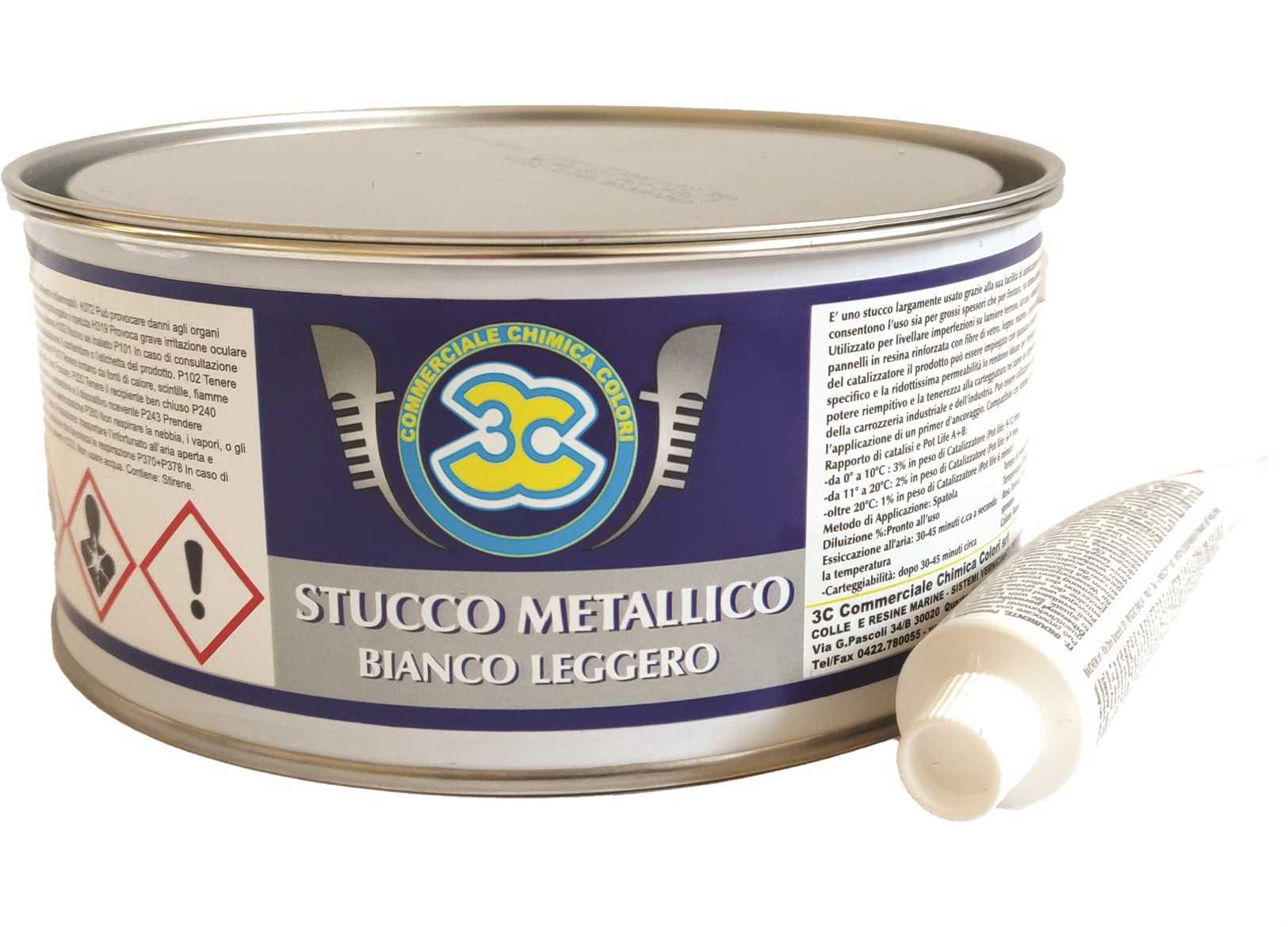 STUCCO POLIESTERE METAL 3C 375ML GRIGIO