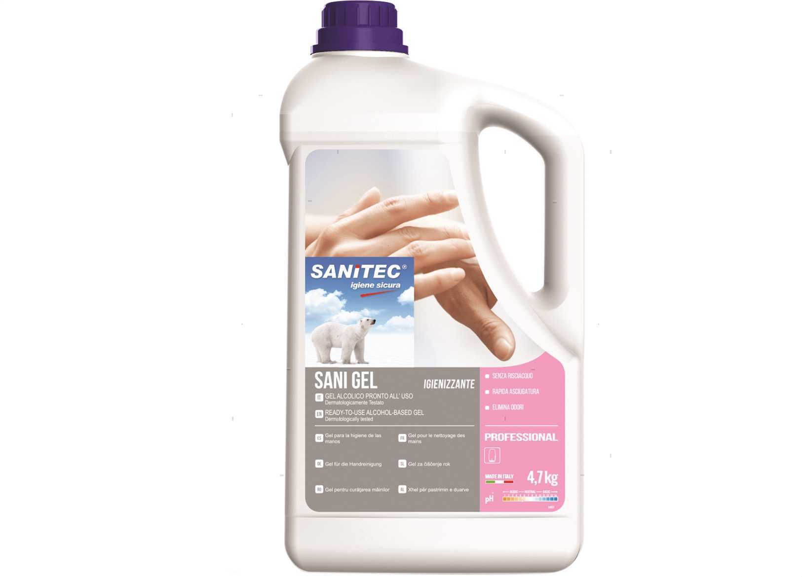 GEL IGIENIZZANTE MANI SANITEC 4.7KG (3)