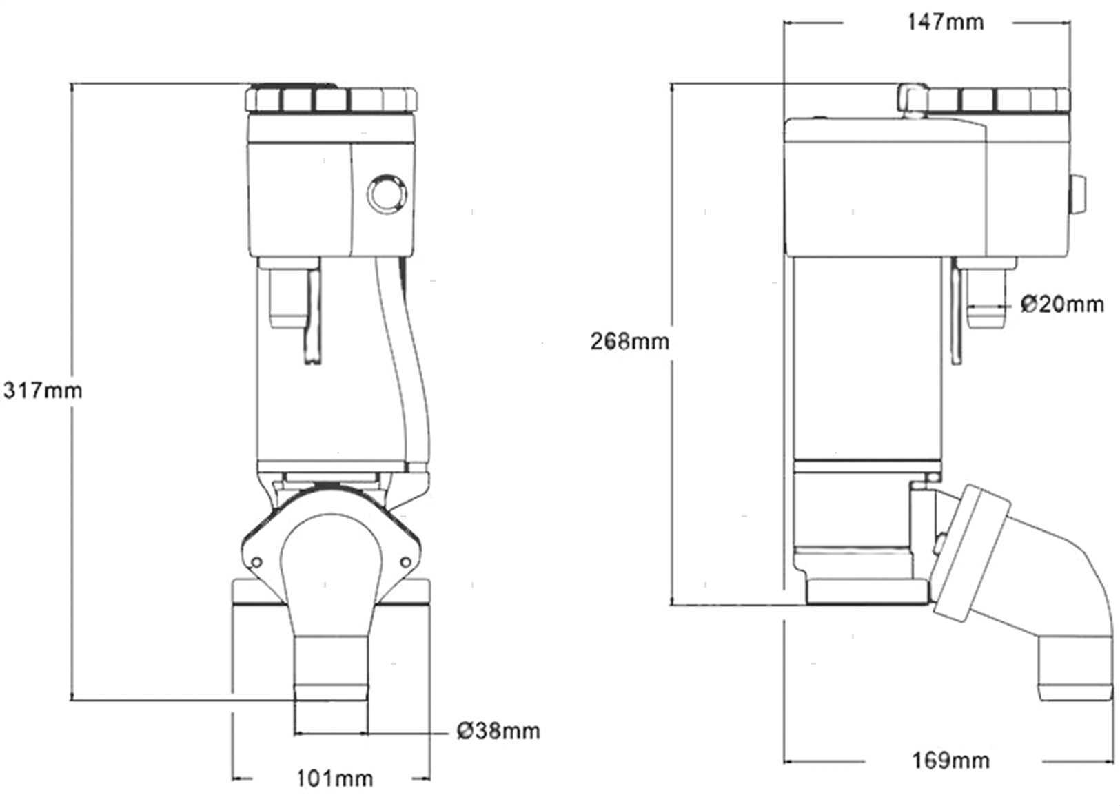 KIT ELETTRICO UNIVERSAL 12V PER WC (2)