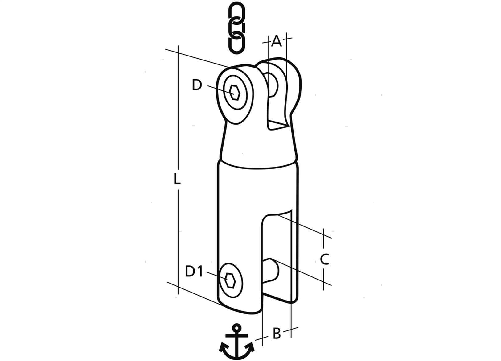 GIUNTO ANCORA GIREVOLE D 10/12MM INOX (2)