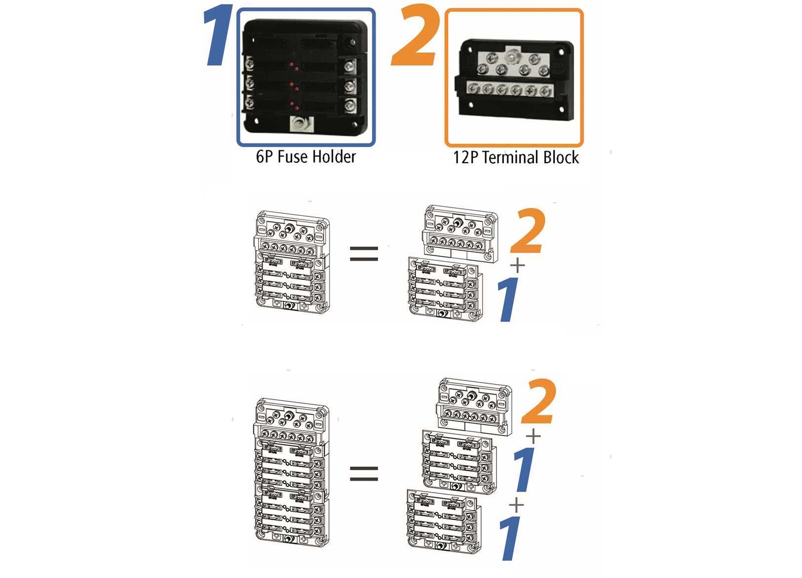 PORTAFUSIBILI 6+6 UNIVAL LED MODULAR (2)