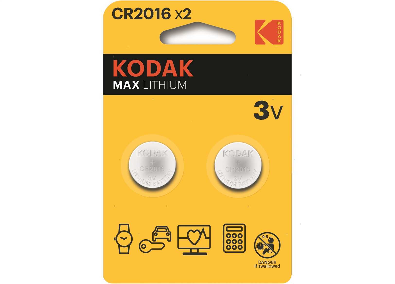 BATTERIE KODAK CR2016   1CF=2PZ