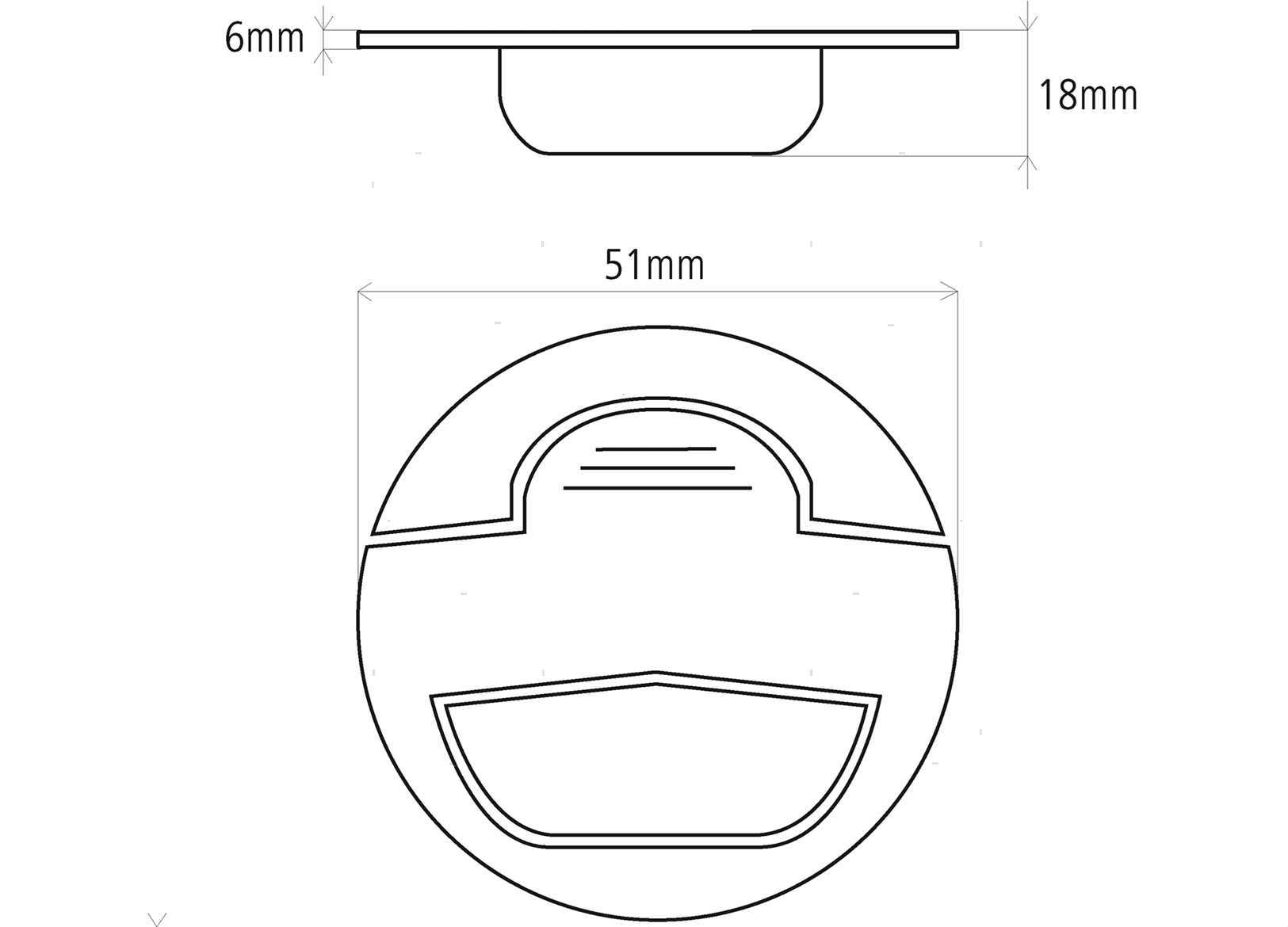 MANIGLIA INCASSO ROUND D51MM NYLON (2)