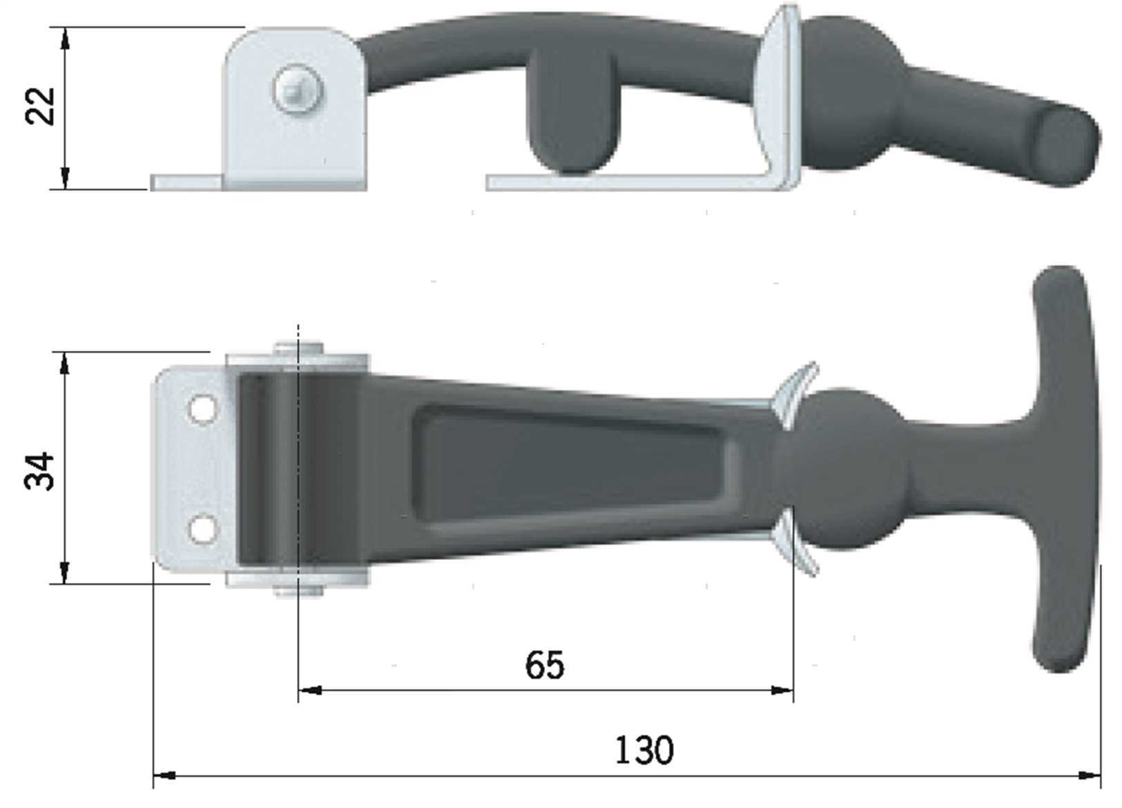 CHIUSURA LEVA ROCA 130X34MM RUBBER (4)