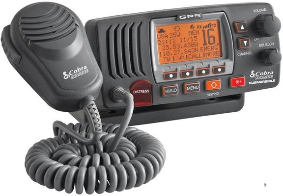 Cobra Marine MR F77B GPS E, VHF/DSC, Nero