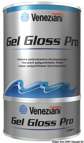 Smalto bicomponente Gel Gloss blu atlantico