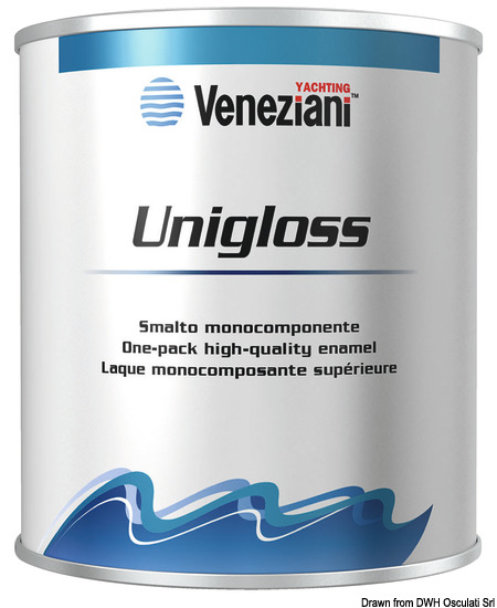 Smalto Unigloss blu fondale 0,5 l