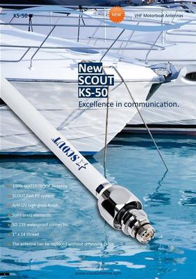 Scout KS-50 VHF 3 dB 1,5 m Removibile - Plancia